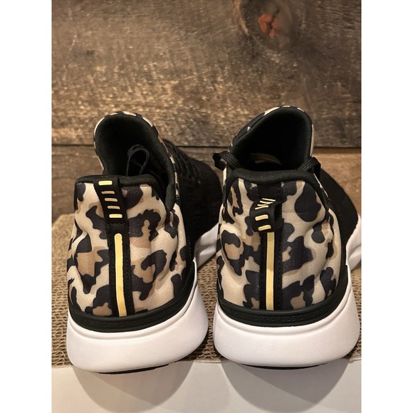 APL‎ Black and Leopard Print Sneakers Size 10.5 NEW main image 5